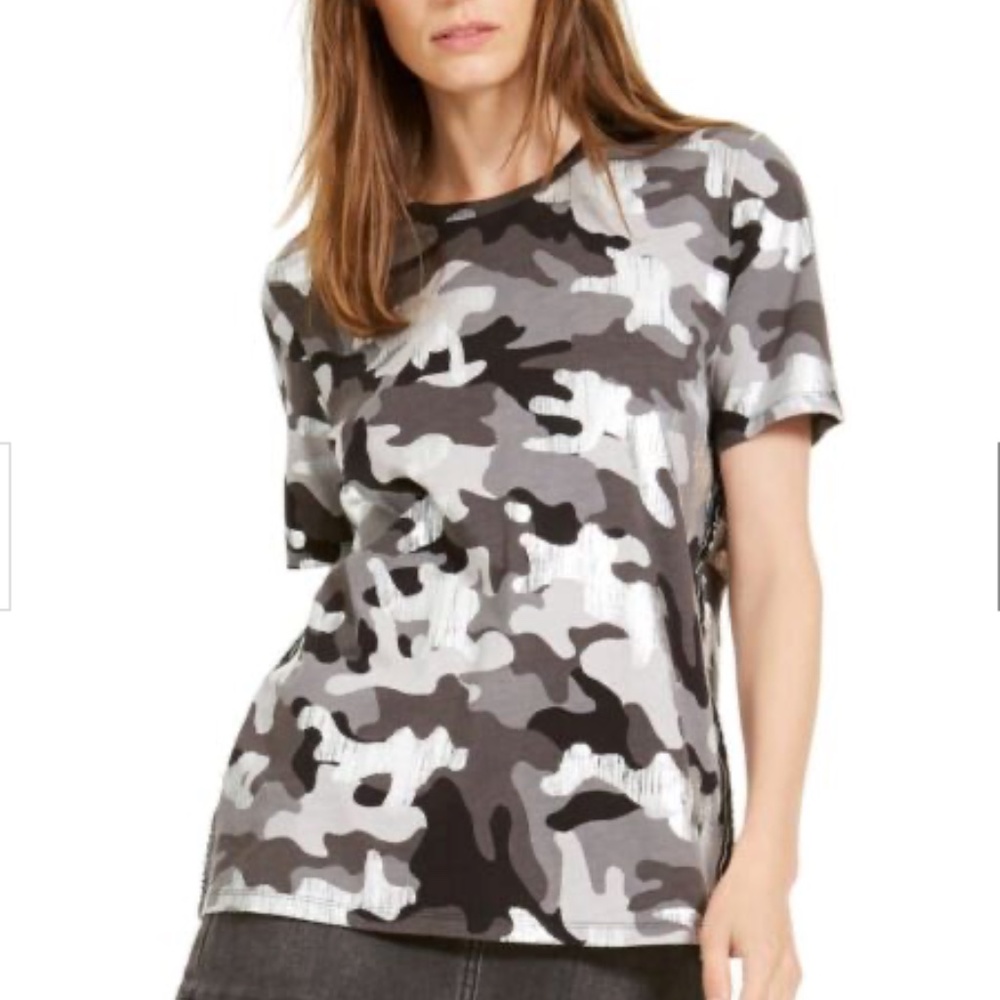 Michael Kors Camouflage T-Shirt - Black, Silver, Gray